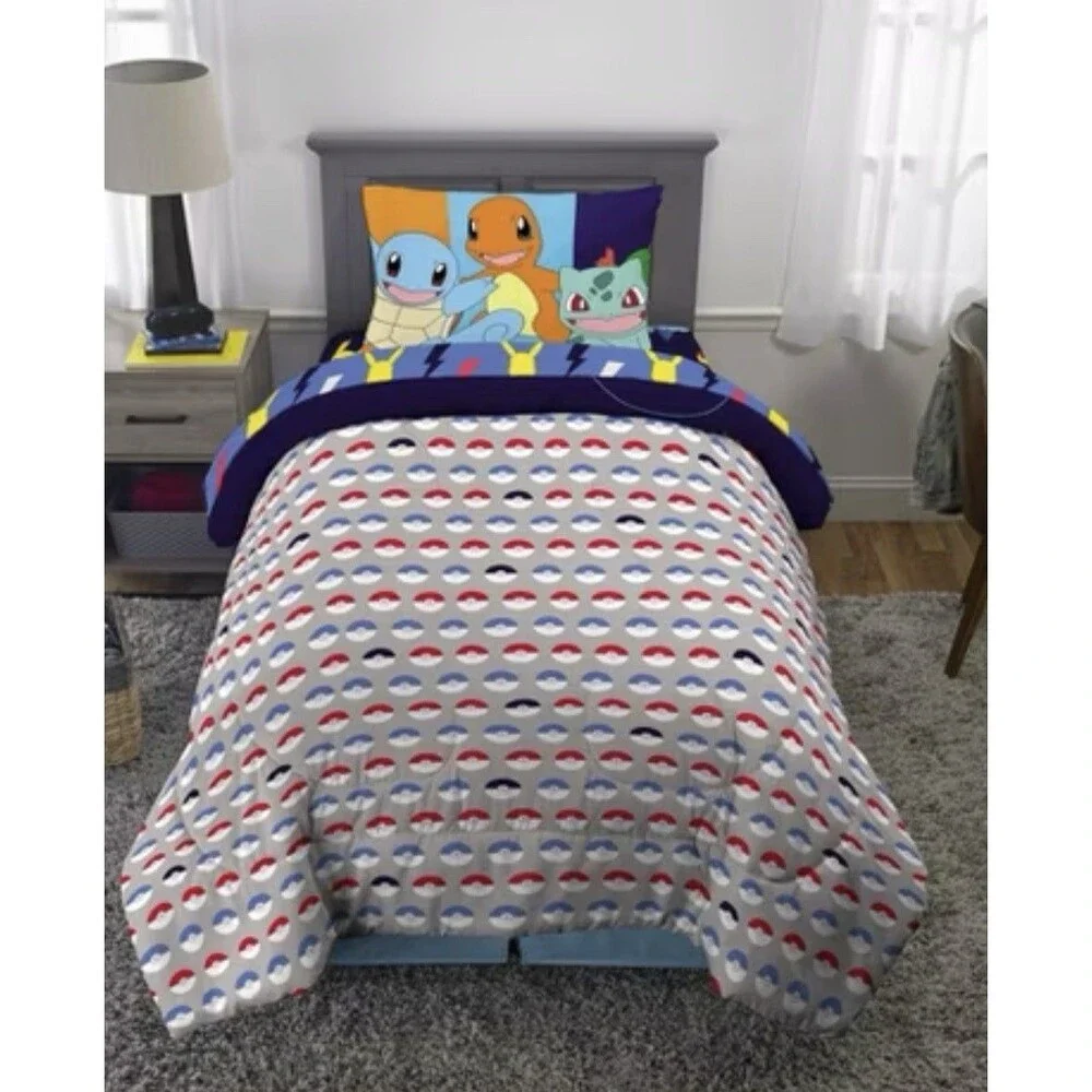 Twin Pokemon Groove Reversible Kids' Comforter Pikachu
